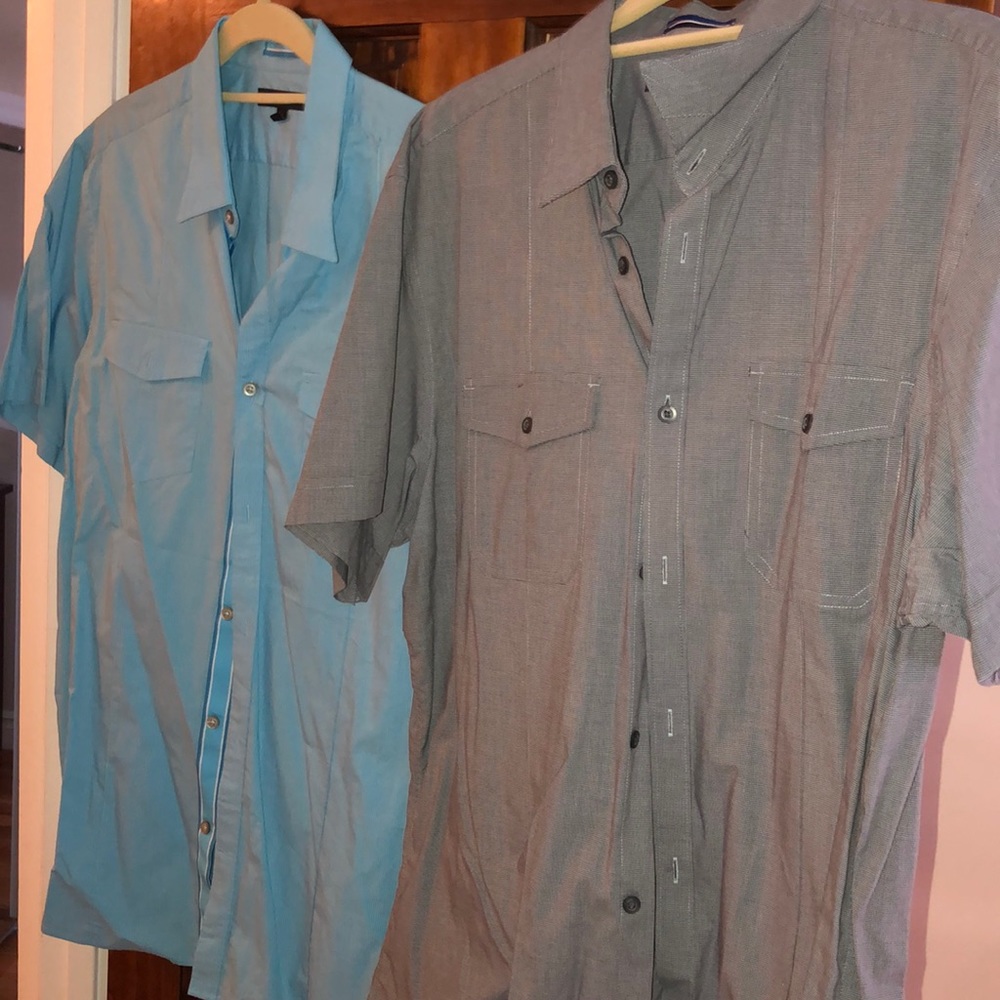 Men’s 2 Banana Republic Short sleeve button up XL